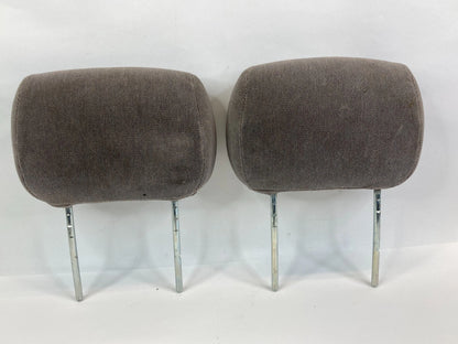 02-04 GMC ENVOY FRONT SEAT HEADRESTS CLOTH MEDIUM DARK PEWTER PAIR SET OF 2 OEM
