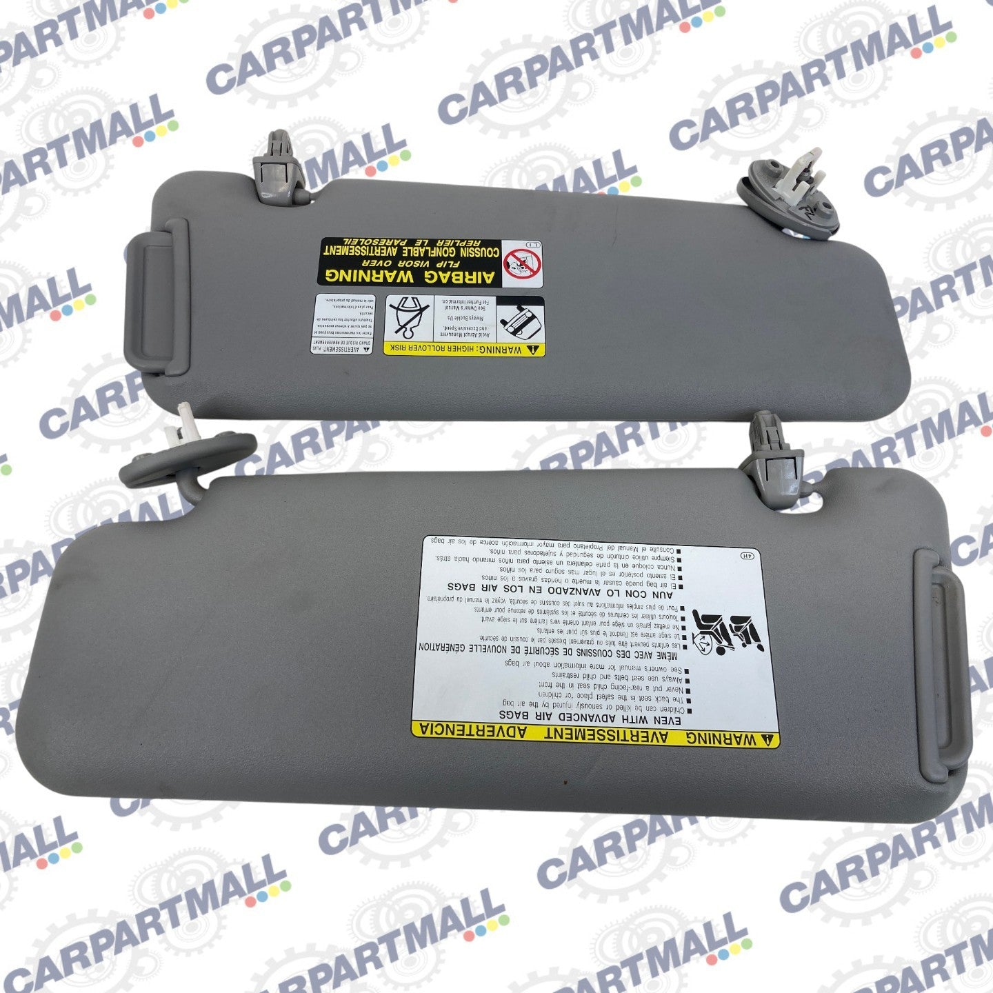 2008-2010 Toyota Highlander Roof Left & Right Sunvisor Sun Visor Shade Pair Set