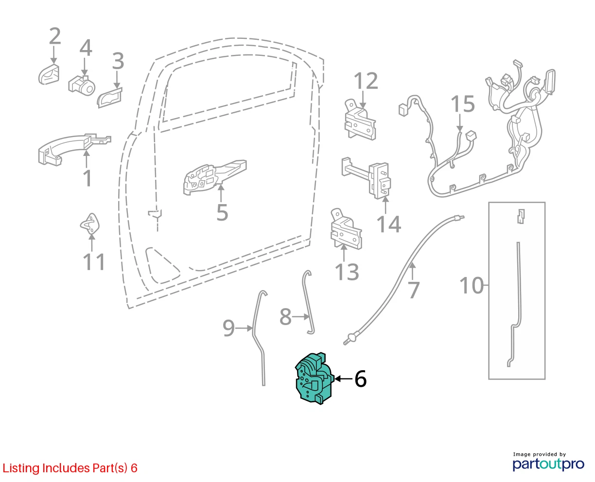 2011-2017 BUICK REGAL FRONT RIGHT DOOR LOCK LATCH ACTUATOR RELEASE 13579523 OEM
