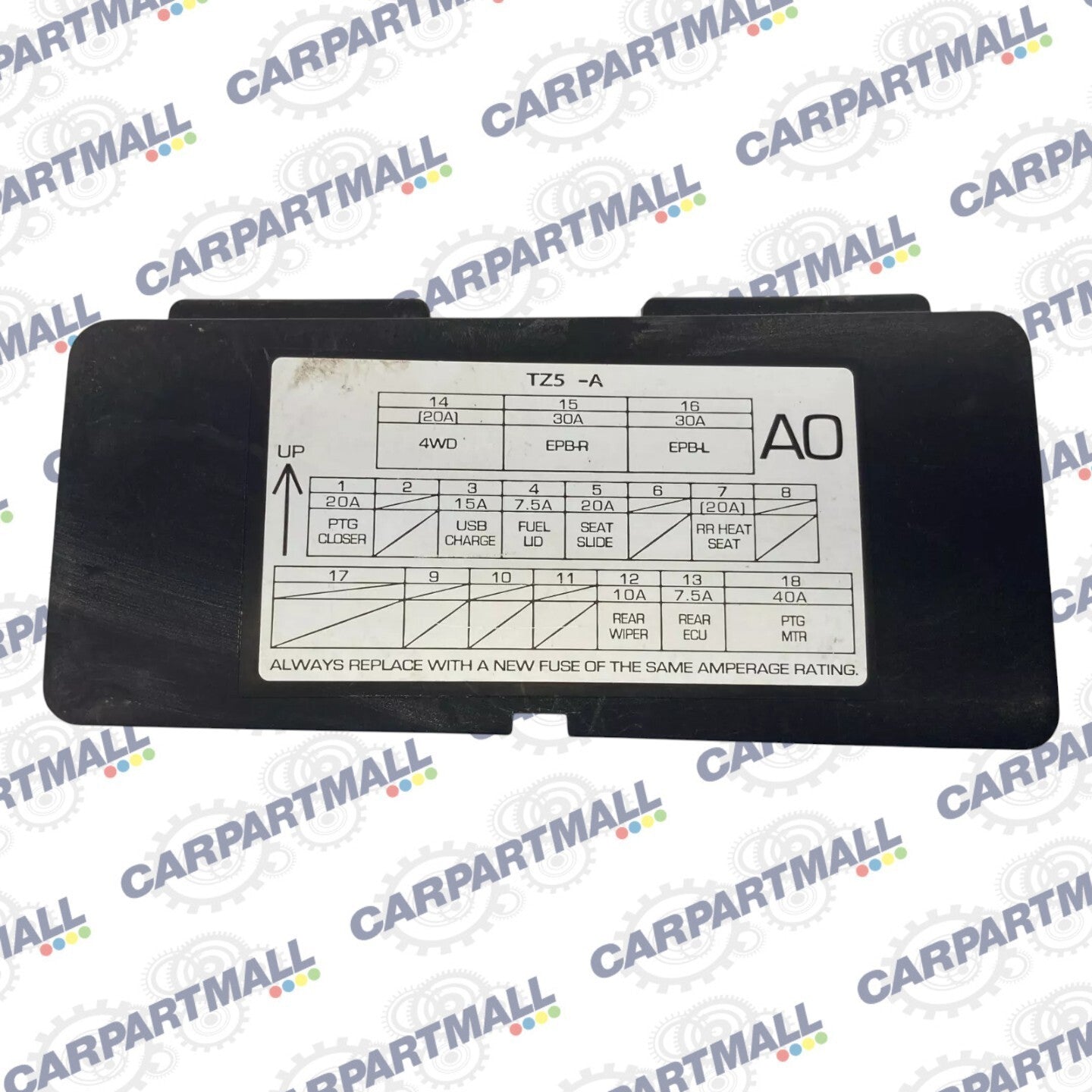 17-20 Acura MDX Rear Quarter Panel Left Fuse Box Access Cover 84666-TZ5A-A010