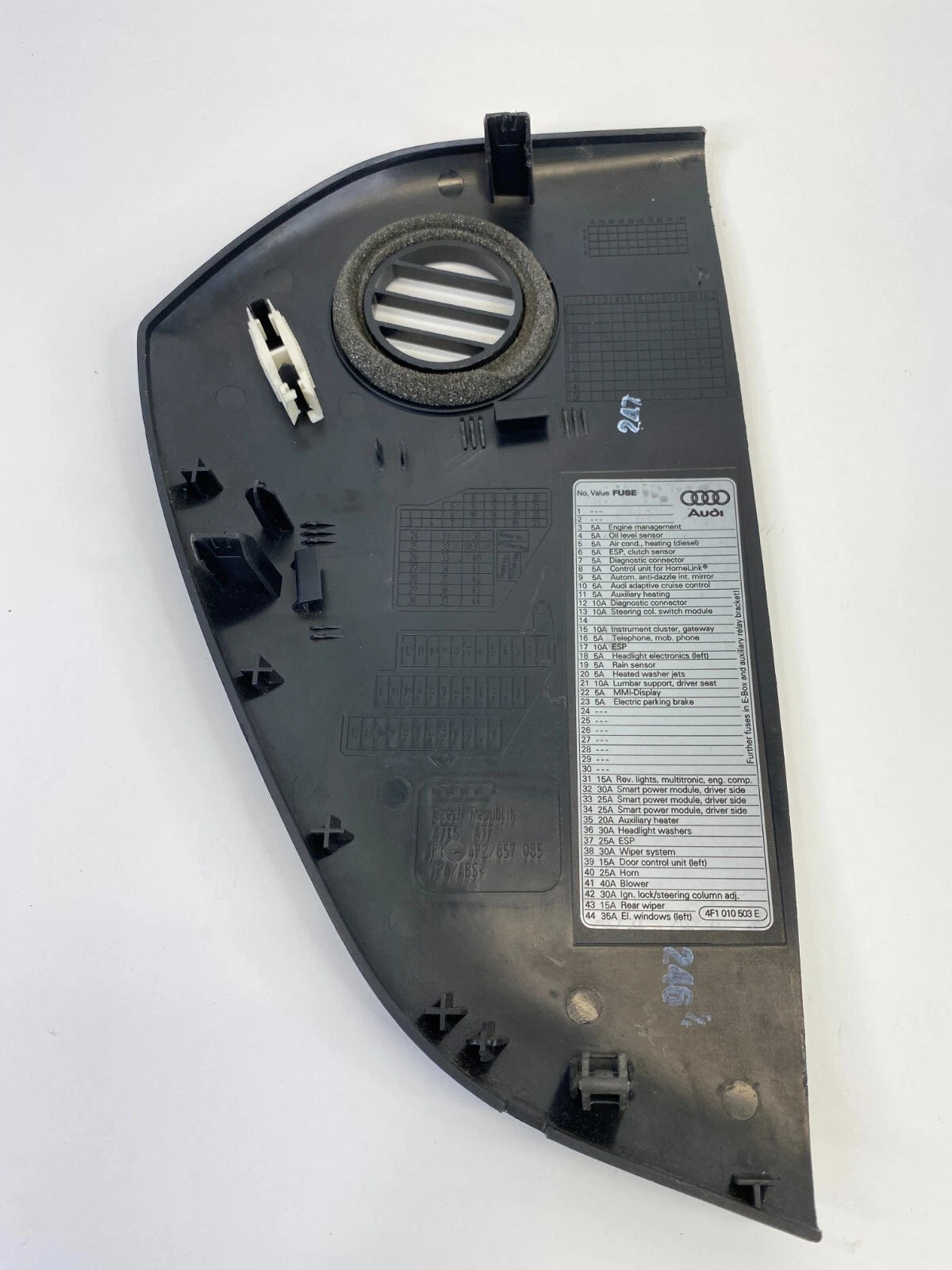 2007-2011 AUDI A6 DASHBOARD SIDE END CAP PANEL TRIM LEFT OEM FACTORY 4F2-857-085