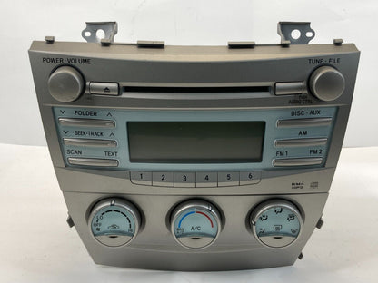 07-09 Toyota Camry Radio AM/FM CD Player Receiver AC Climate Control 86120-33890