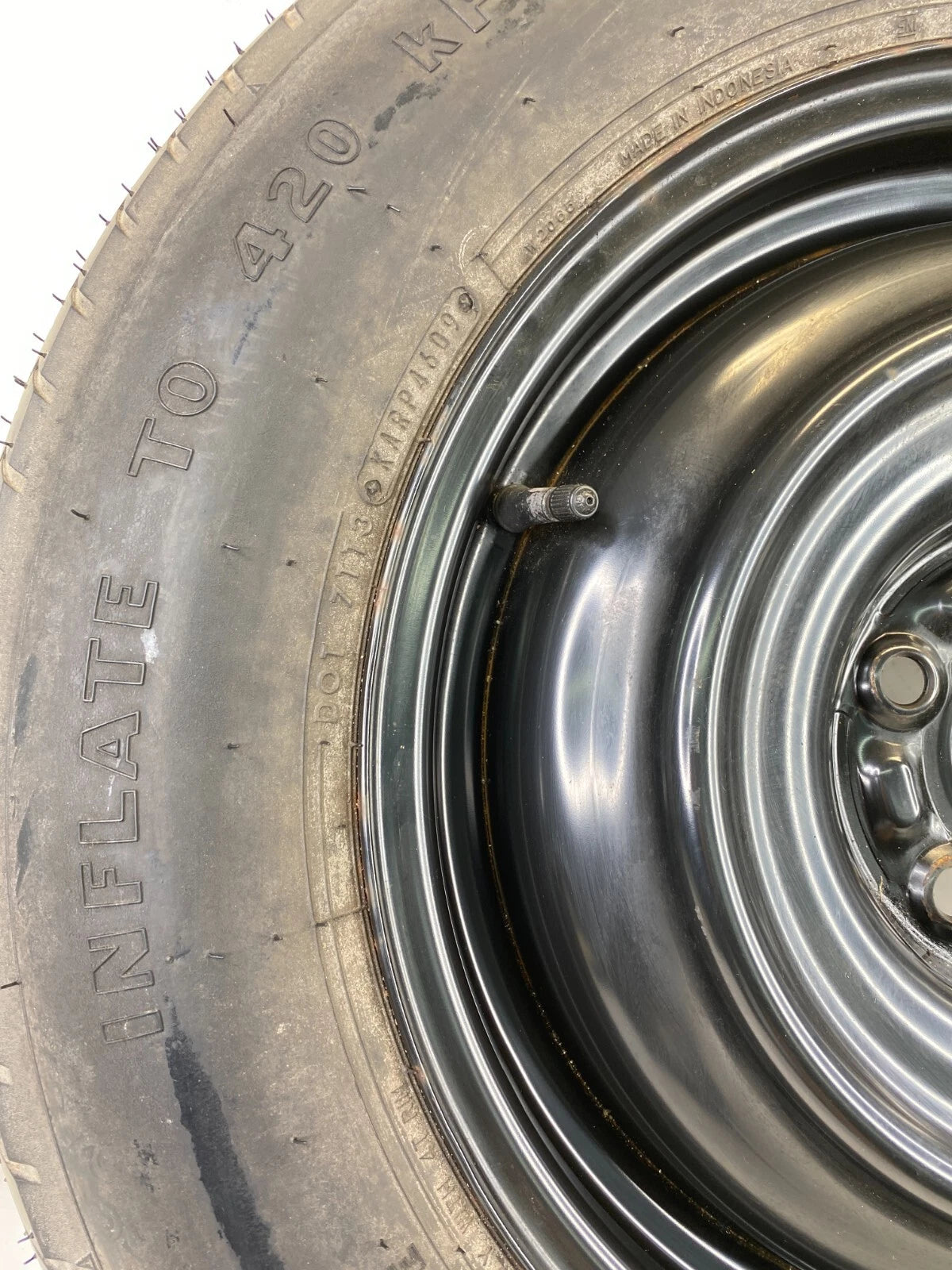 08-13 NISSAN ROGUE EMERGENCY SPARE TIRE COMPACT DONUT WHEEL RIM T155/90D16 OEM