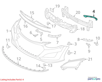 13-17 HYUNDAI ELANTRA GT FRONT LEFT SIDE BUMPER COVER UPPER RETAINER BRACKET OEM