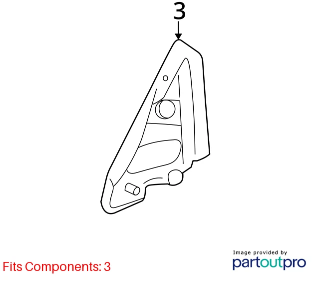 1997-2003 INFINITI QX4 INTERIOR FRONT RIGHT PASSENGER CORNER MIRROR COVER TRIM