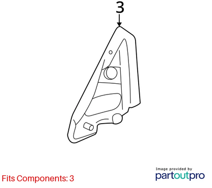 1997-2003 INFINITI QX4 INTERIOR FRONT RIGHT PASSENGER CORNER MIRROR COVER TRIM