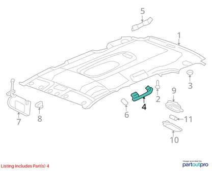 2005-2009 SAAB 9-7X INTERIOR ROOF REAR LEFT SIDE GRAB BAR HANDLE 15269142 OEM