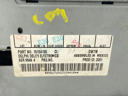 2003-2005 GMC ENVOY AM/FM RADIO RECEIVER STEREO CD DISC PLAYER 15104155 OEM