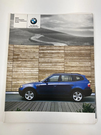 2004 BMW X3 OWNER'S MANUAL & QUICK REFERENCE GUIDE CARD SET W/ CASE OEM