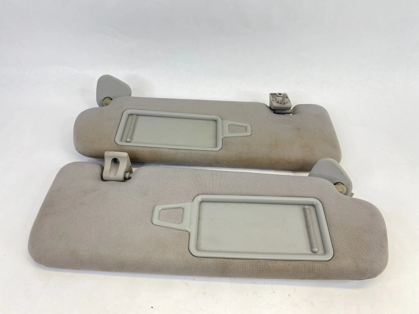 2011-2015 HYUNDAI SONATA SUN VISOR DRIVER & PASSENGER SIDE PAIR SET GRAY OEM