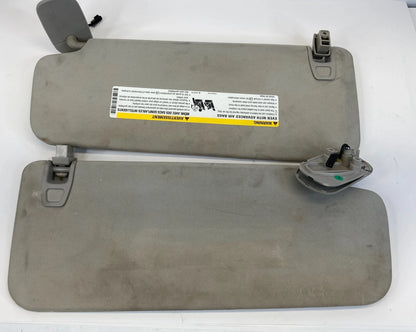 2007-2014 GMC YUKON SUN VISOR SHADE PAIR SET DRIVER & PASSENGER SIDES GRAY OEM