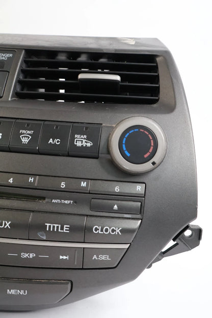 2010-2012 HONDA ACCORD RADIO CD PLAYER & CLIMATE CONTROL PANEL W/O NAVIGATION