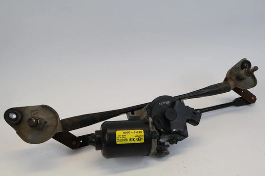 06-11 KIA RIO FRONT WINDSHIELD WIPER MOTOR AND LINKAGE ASSEMBLY OEM 98110-1G000