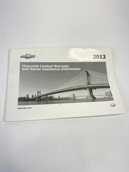 2013 13 CHEVROLET CHEVY MALIBU LS OWNER'S MANUAL GUIDE BOOK WARRANTY INFORMATION