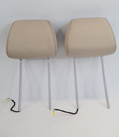 14-16 MERCEDES-BENZ E350 E250 FRONT LEFT & RIGHT SEAT HEADREST HEAD REST BEIGE
