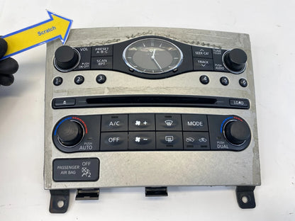 2007 2008 INFINITI G35 SEDAN RADIO AC CLIMATE CONTROL PANEL BEZEL 25391JK60B OEM