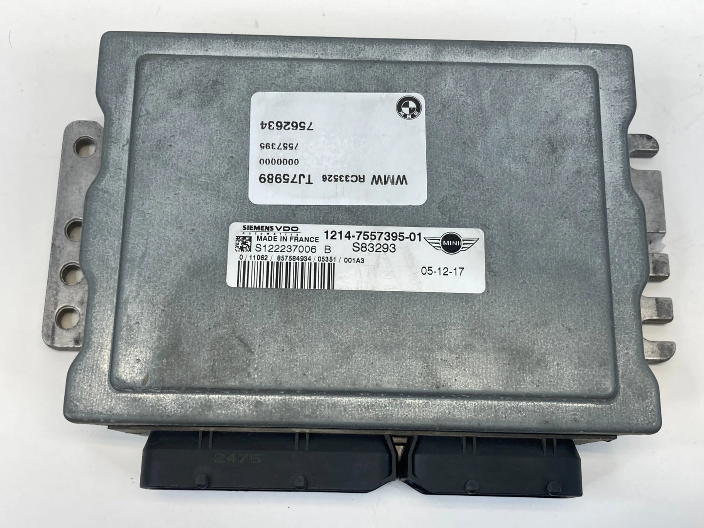 2005-2008 MINI COOPER 1.6L L4 ECU ECM ENGINE CONTROL MODULE UNIT 12-14-7-557-395