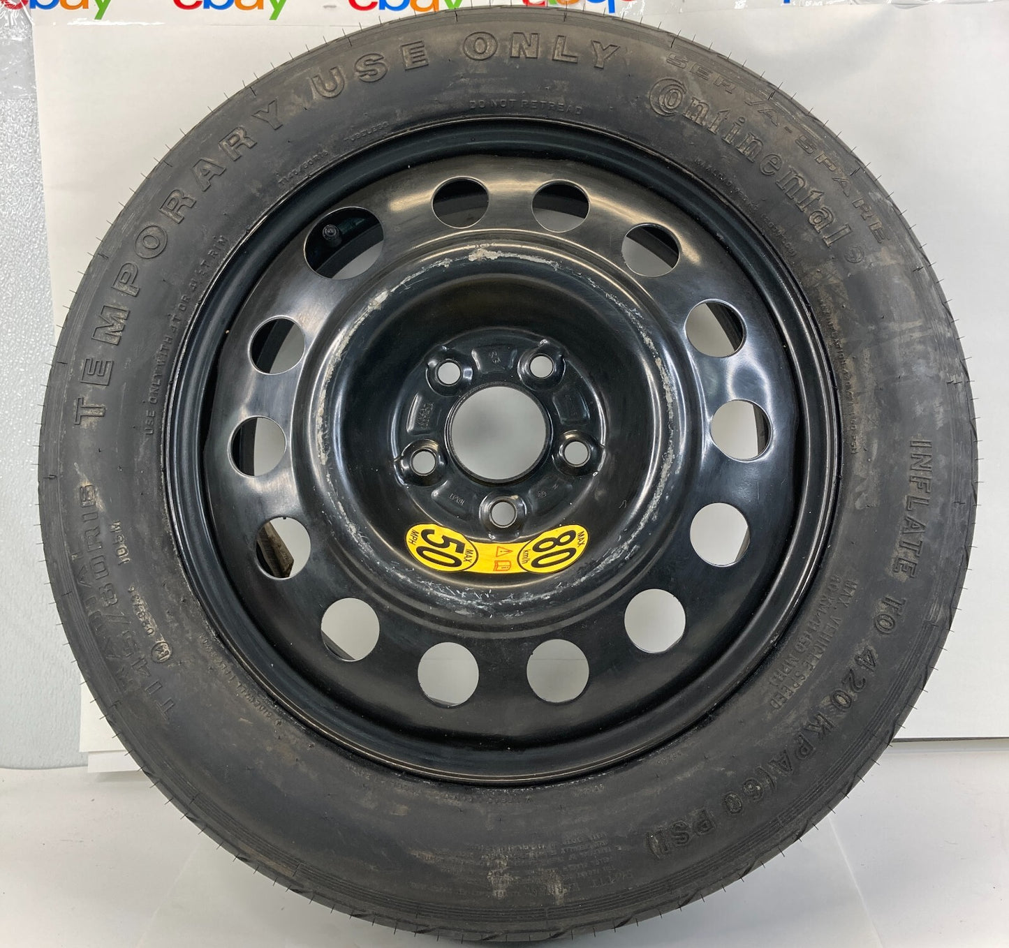 2003-2005 Jaguar S-Type Emergency Spare Tire Wheel Compact Donut T145/80R16 OEM