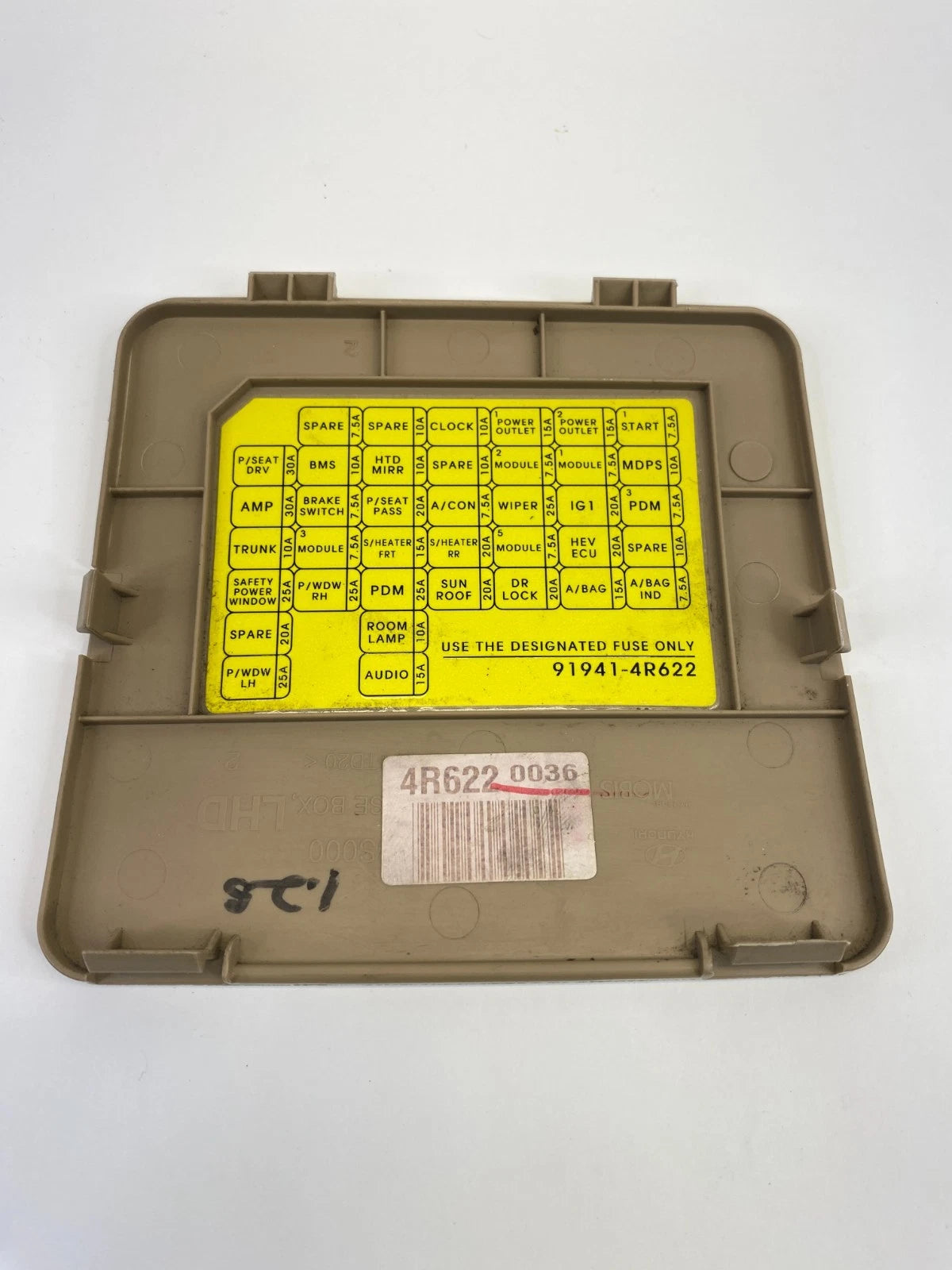 2011-2015 HYUNDAI SONATA INTERIOR LOWER DASH FUSE BOX LID COVER 91941-4R622 OEM