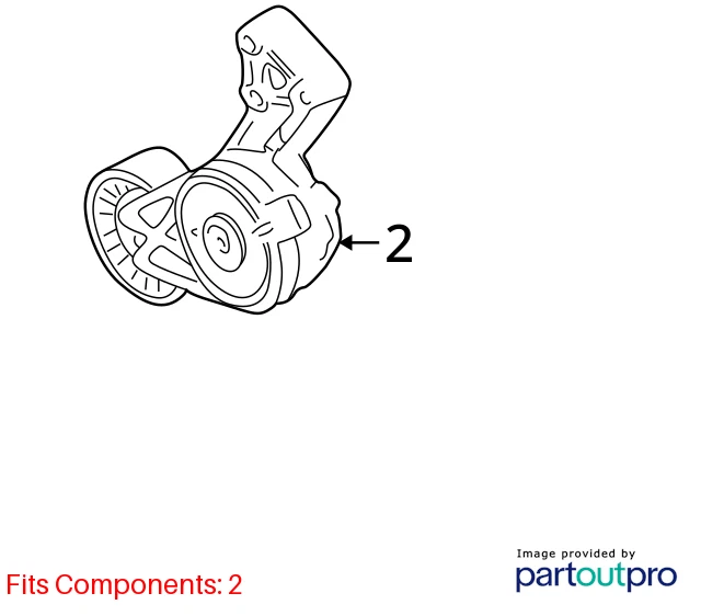 1998-2005 VW BEETLE FRONT ENGINE BELT TENSIONER PULLEY OEM FACTORY 06A-903-315-E