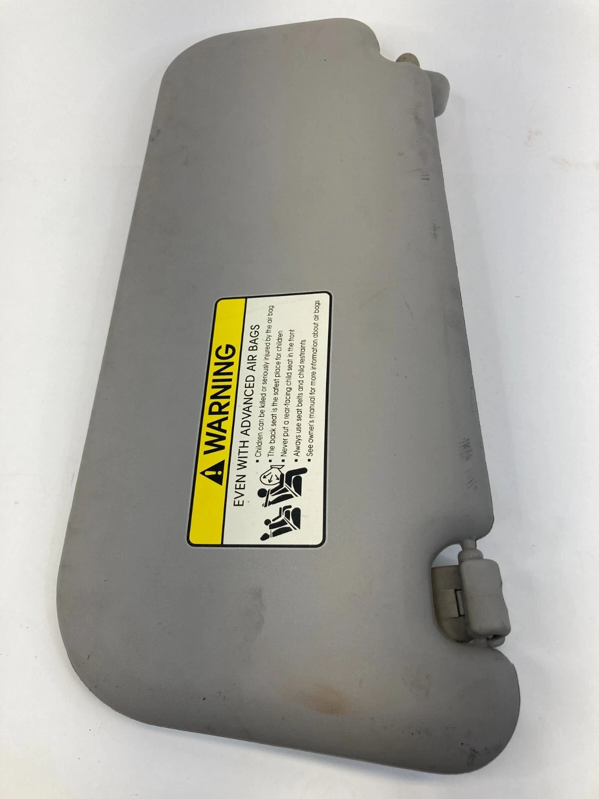 10-13 KIA SOUL WITHOUT SUNROOF RIGHT PASSENGER SUNVISOR SUN VISOR GREY RH