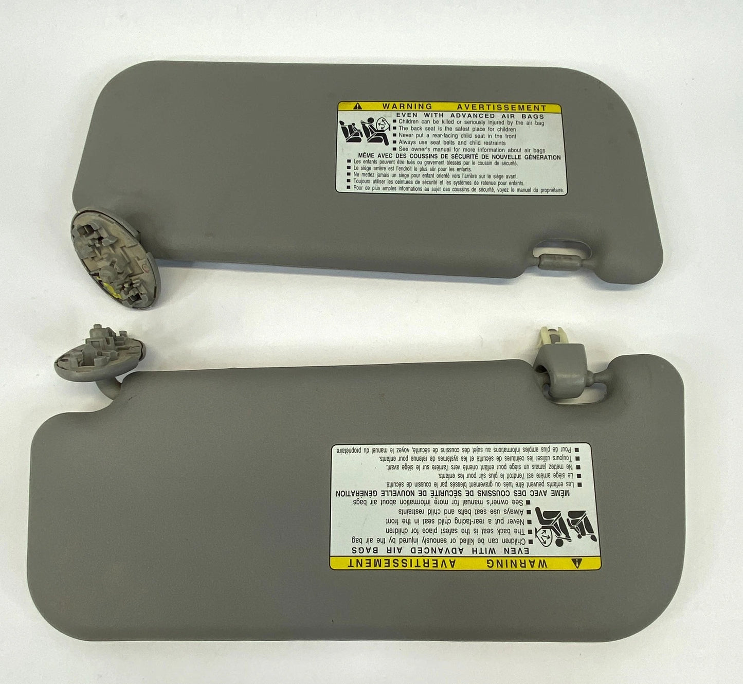 2006-2011 TOYOTA YARIS SUNVISOR SHADE LEFT & RIGHT LH RH PAIR SET GRAY