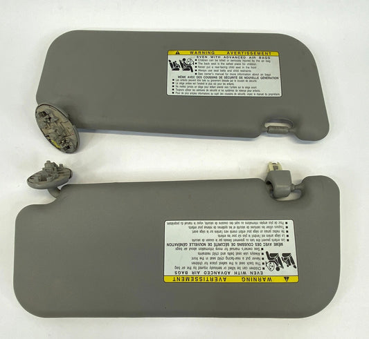 2006-2011 TOYOTA YARIS SUNVISOR SHADE LEFT & RIGHT LH RH PAIR SET GRAY