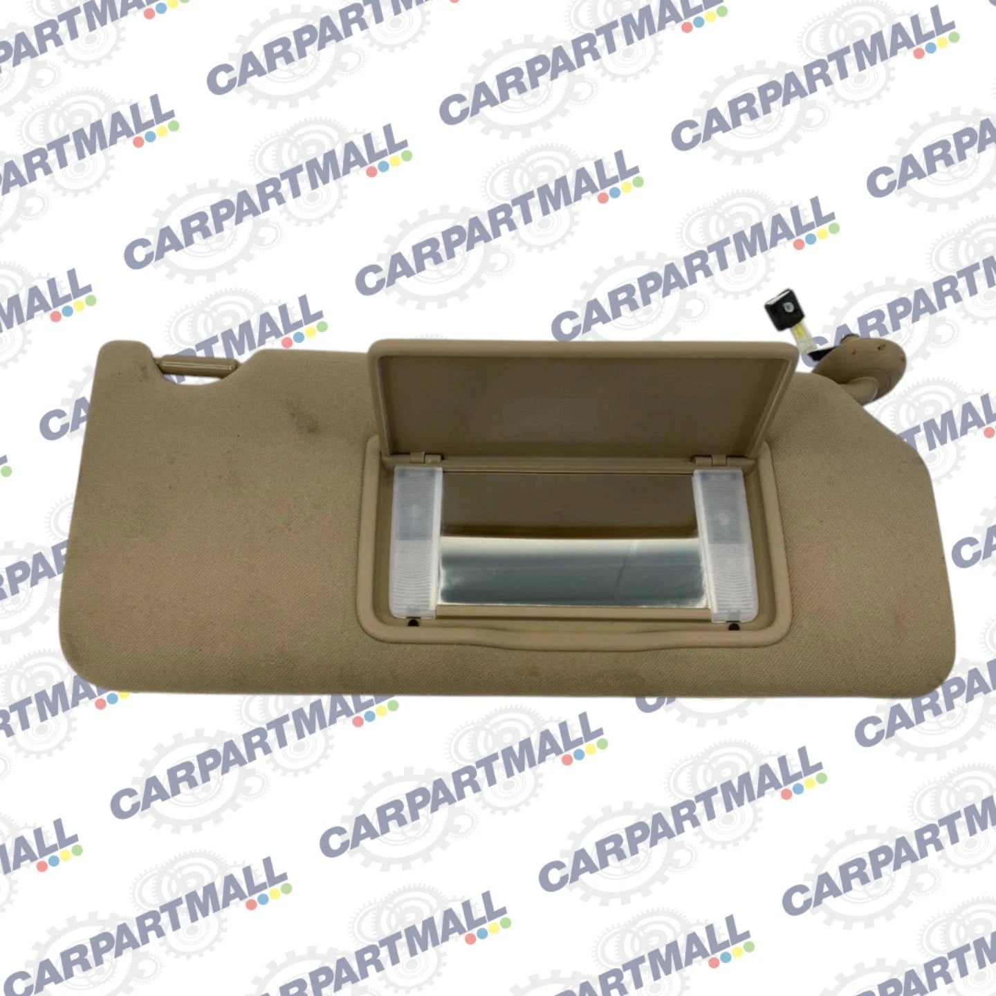 08-10 HONDA ACCORD PASSENGER RIGHT SUN VISOR SUNVISOR W/ LIGHTS CLOTH IVORY OEM