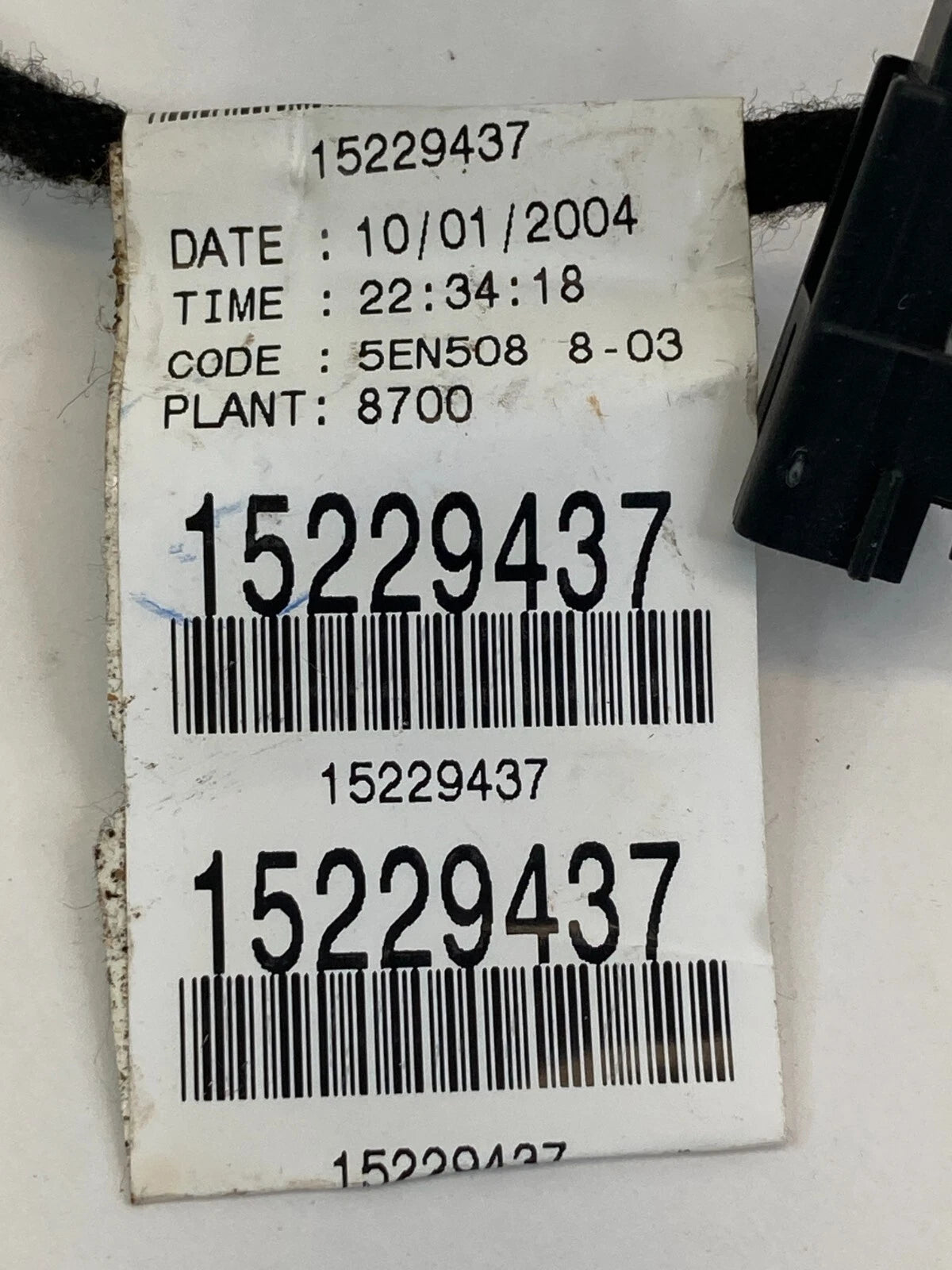 05-10 PONTIAC G6 SDN FRONT RIGHT PASSENGER DOOR WIRE WIRING HARNESS 15229437 OEM