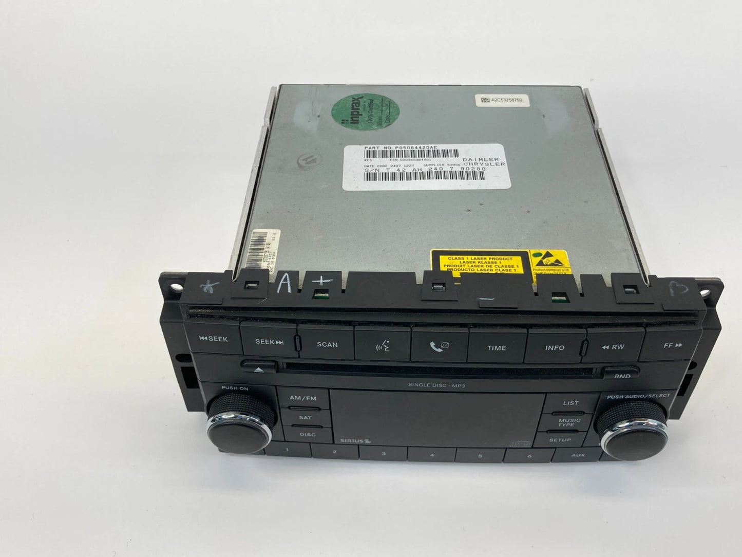 2008 08 DODGE AVENGER RADIO AM/FM MP3 CD PLAYER AUDIO RECEIVER 5064420AE OEM