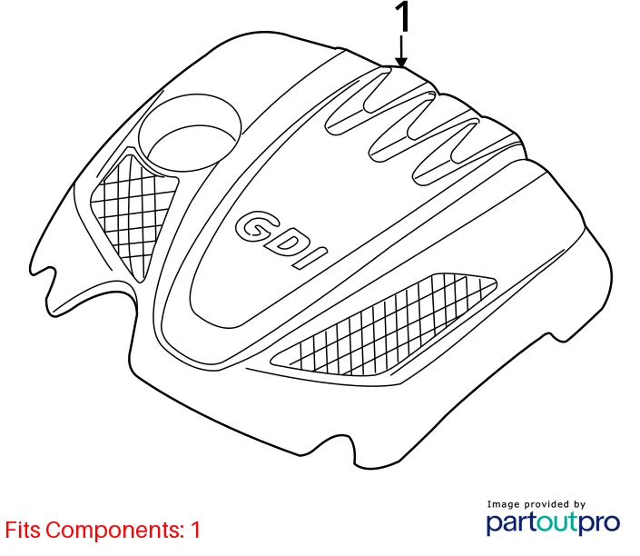 2010-2013 KIA FORTE SPORTAGE 2.0L L4 ENGINE COVER 29240-2G000 OEM