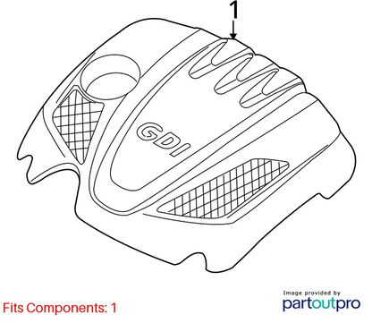 2010-2013 KIA FORTE SPORTAGE 2.0L L4 ENGINE COVER 29240-2G000 OEM