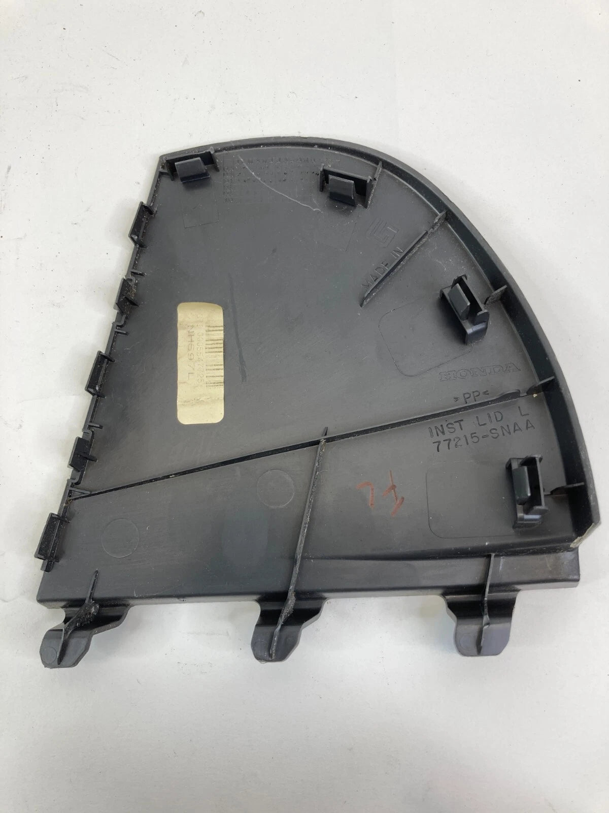2006-2011 HONDA CIVIC LEFT DRIVER SIDE DASH END CAP COVER TRIM 77215-SNA OEM