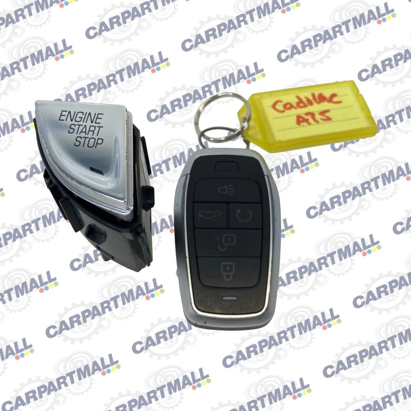 13-19 CADILLAC ATS ENGINE START STOP IGNITION BUTTON SWITCH W KEY 22842243 OEM