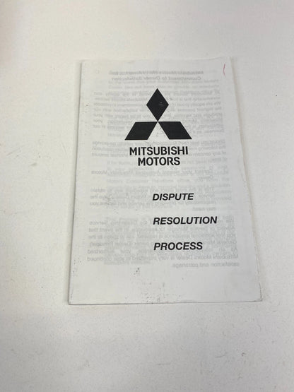 2010 10 MITSUBISHI LANCER WARRANTY & MAINTENANCE MANUAL QUICK GUIDE BOOK OEM