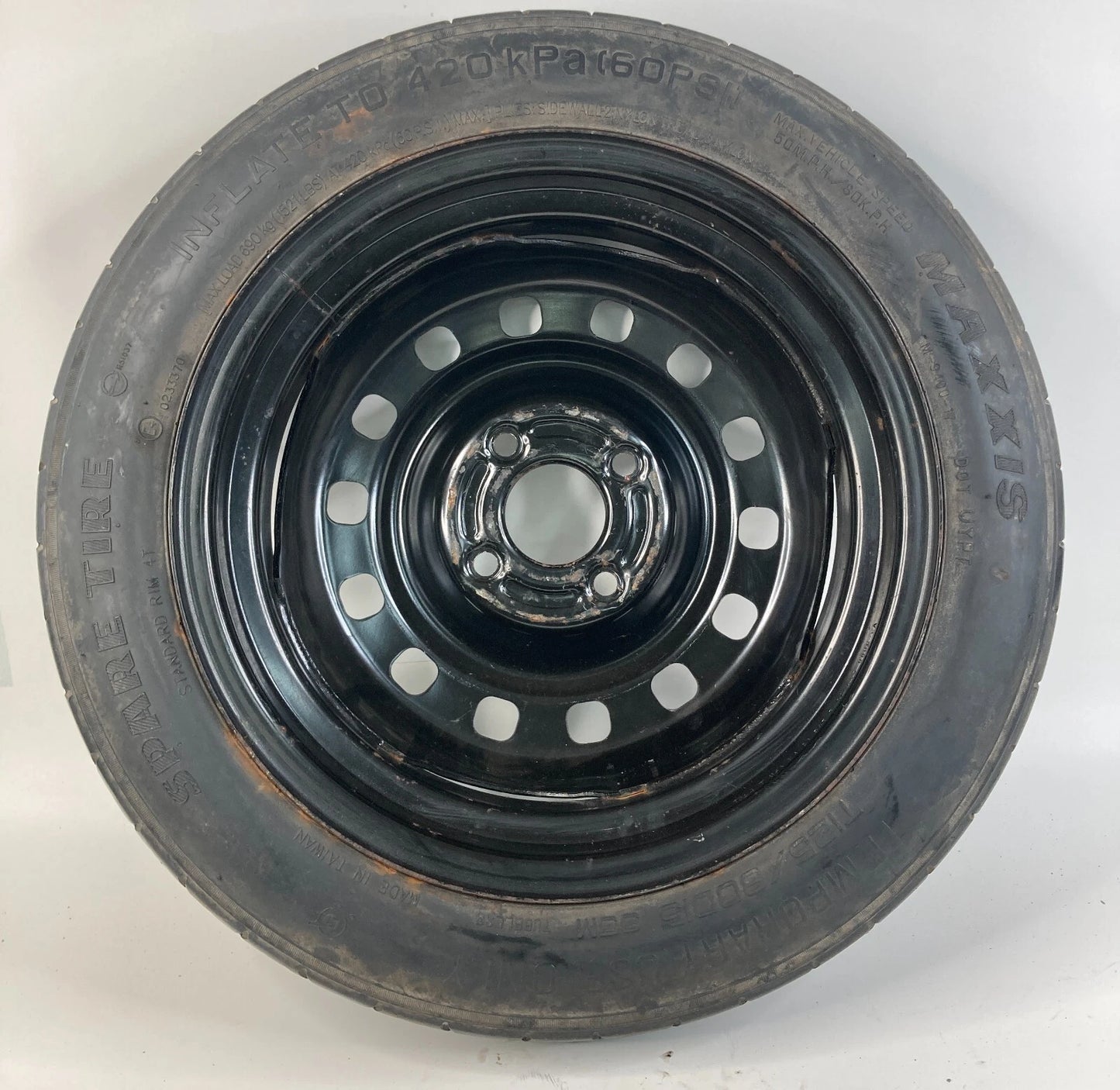 2000-2011 FORD FOCUS 2011-2019 FIESTA SPARE TIRE RIM COMPACT DONUT T125/80 D15