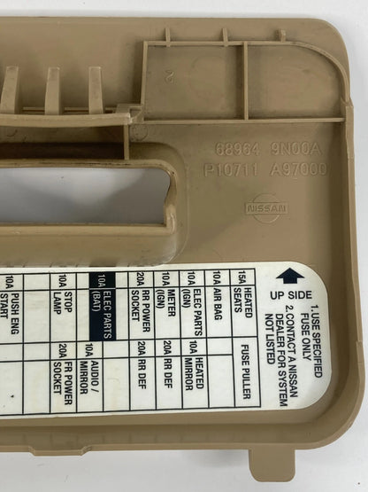 2009-2014 NISSAN MAXIMA DASH INTERIOR FUSE BOX LID DOOR TRIM COVER 68964-9N00A
