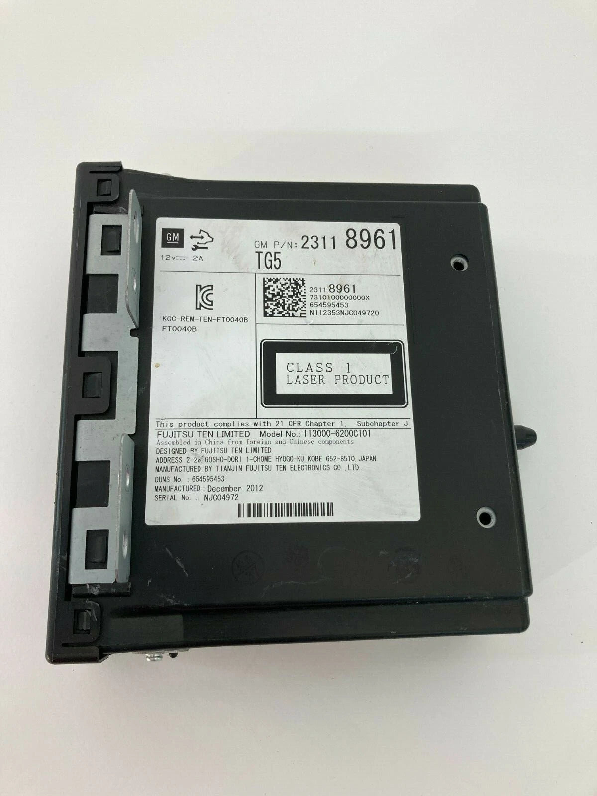 2014 14 CHEVROLET IMPALA BUICK REGAL AUDIO DISC CD PLAYER MODULE UNIT 23118961