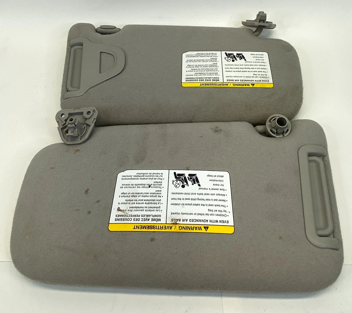 2013-2019 NISSAN SENTRA S FRONT LEFT RIGHT LH RH SUNVISOR PAIR W/ MIRROR OEM