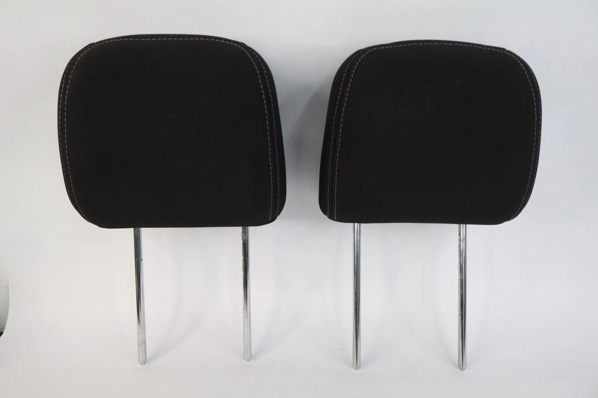 2012 2013 KIA SOUL FRONT HEADREST PAIR BLACK CLOTH DRIVER PASSENGER OEM
