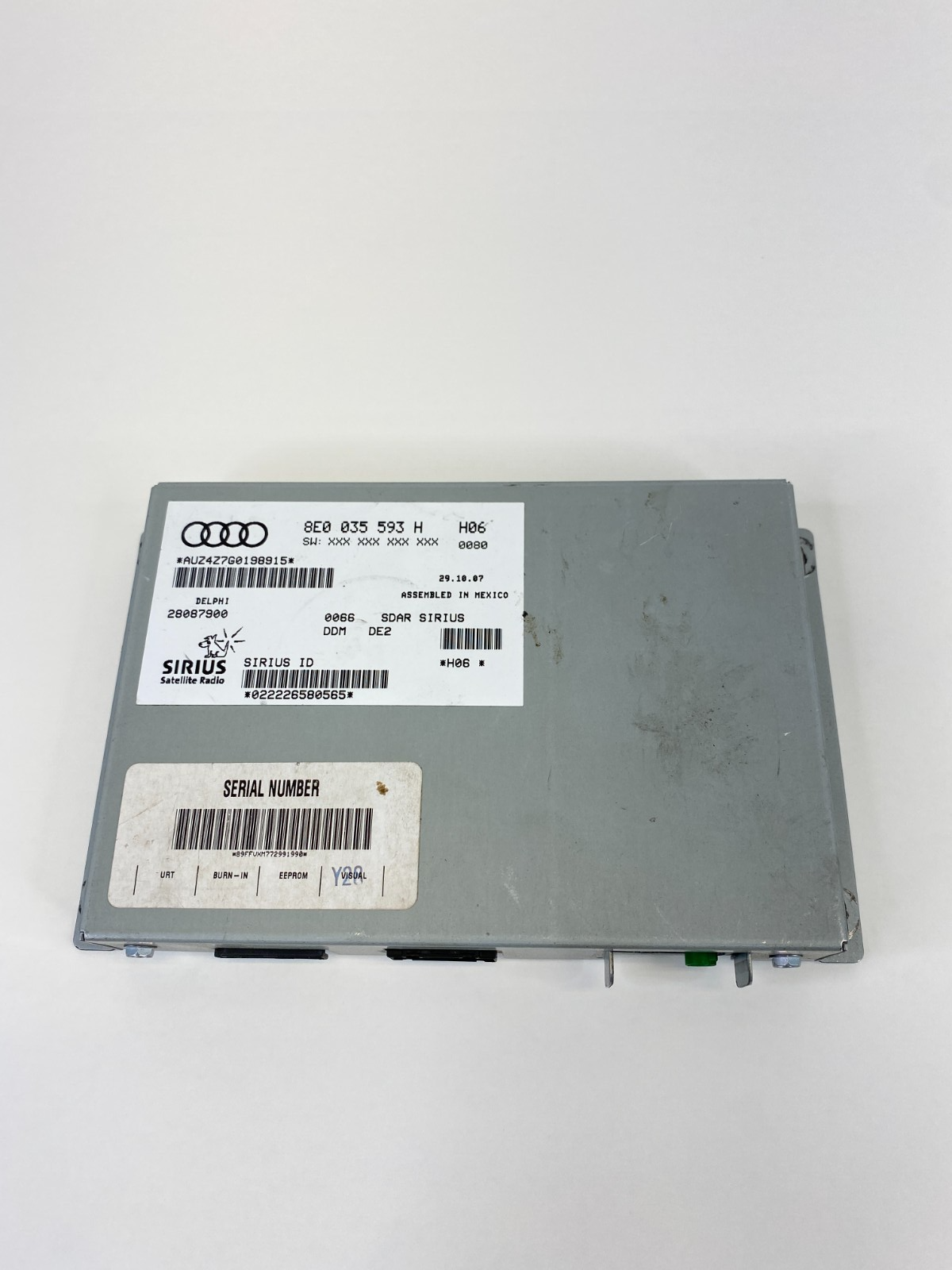 2007 2008 Audi A4 Quattro Sirius Satellite Radio Module 8E0-035-593H OEM