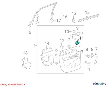2008-2017 BUICK ENCLAVE REAR LEFT DOOR POWER WINDOW CONTROL SWITCH 22895546 OEM