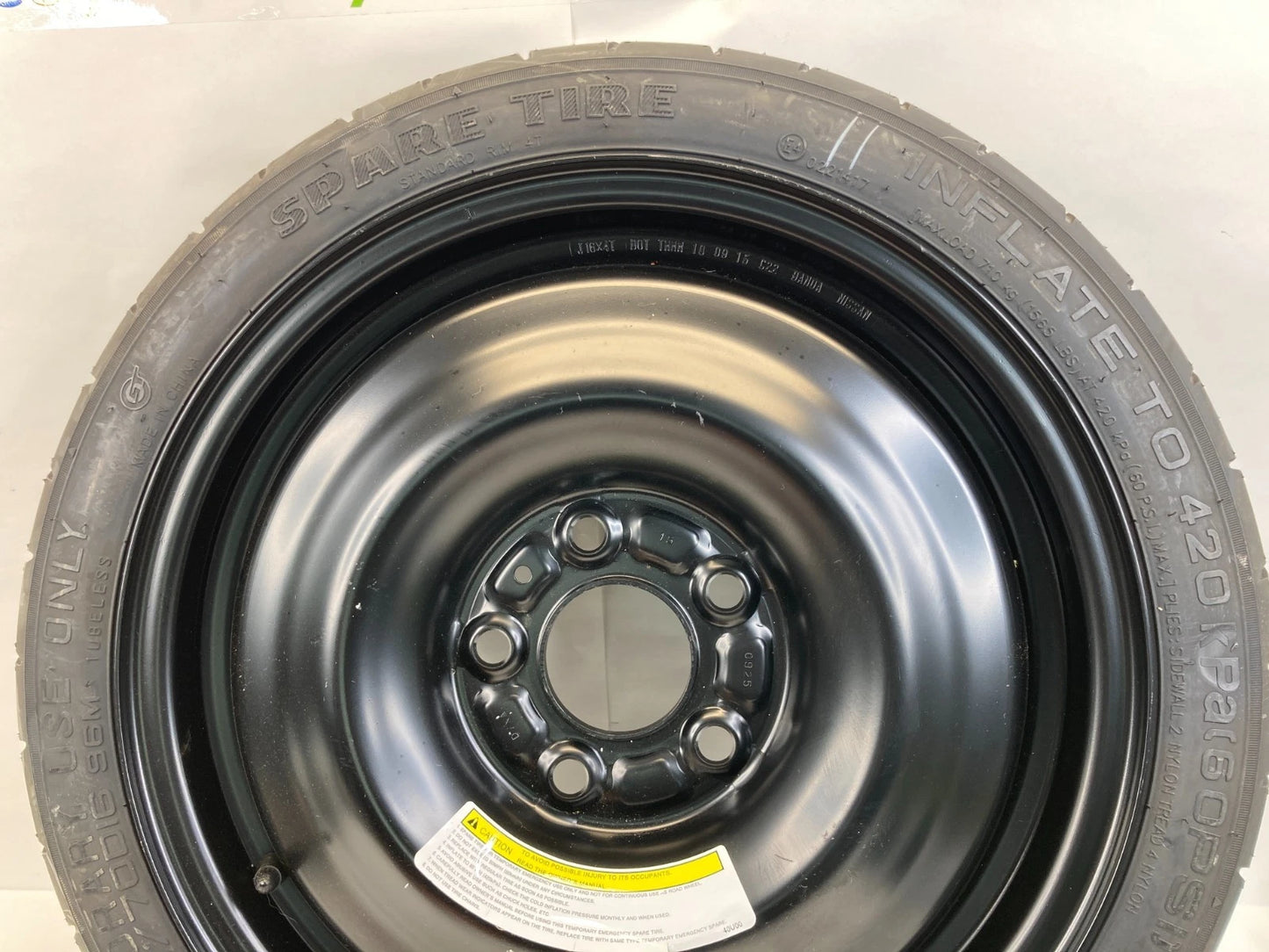 2013-2015 NISSAN SENTRA EMERGENCY SPARE TIRE WHEEL COMPACT DONUT T125/70D16 96M