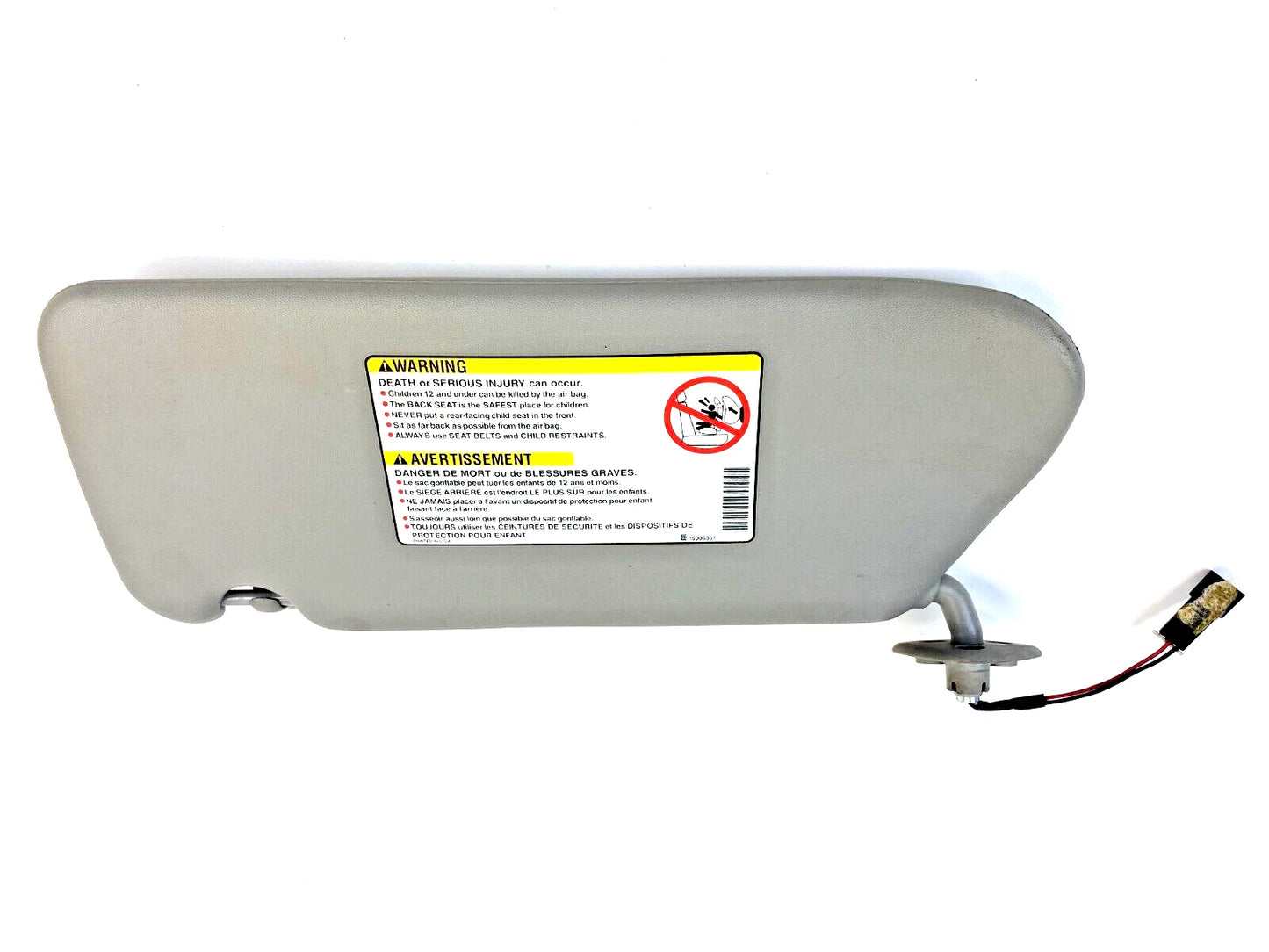 2004-2008 CADILLAC SRX ROOF RIGHT SUNVISOR SUN VISOR SHADE W/ LAMPS ASSEMBLY OEM