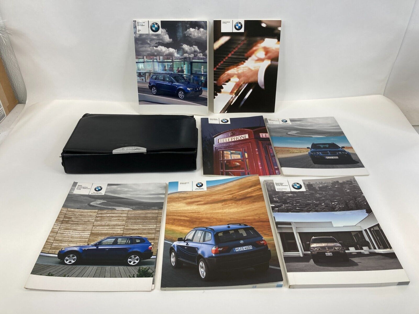 2004 BMW X3 Owner's Manual & Quick Reference Guide Card Set w/ Case OEM