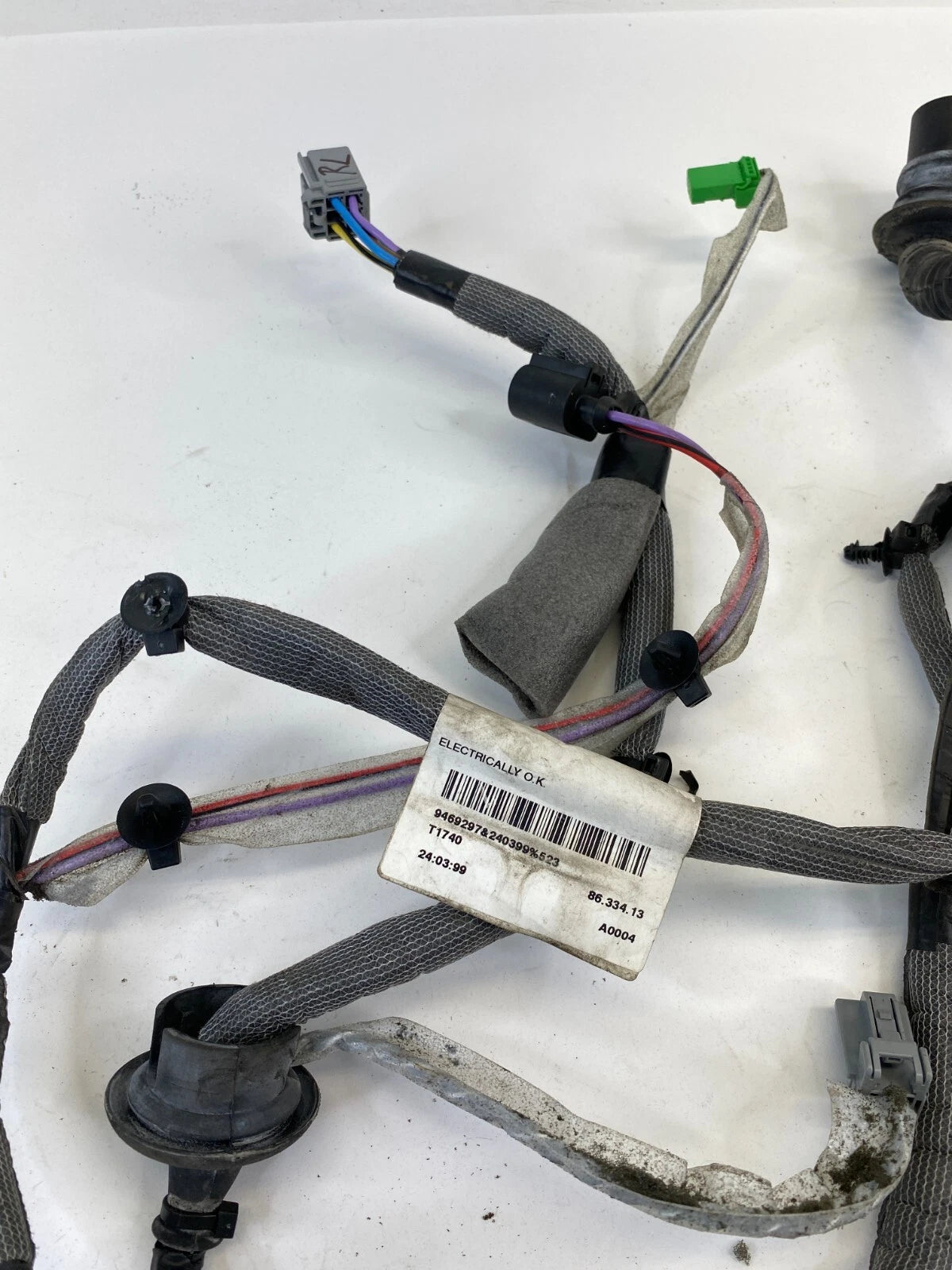 1999-2006 VOLVO S80 REAR LEFT DOOR WIRE HARNESS WIRING PLUGS OEM FACTORY 9469297