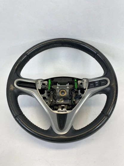 2009-2013 HONDA FIT STEERING WHEEL W/ CRUISE CONTROL SWITCH ASSEMBLY LEATHER OEM