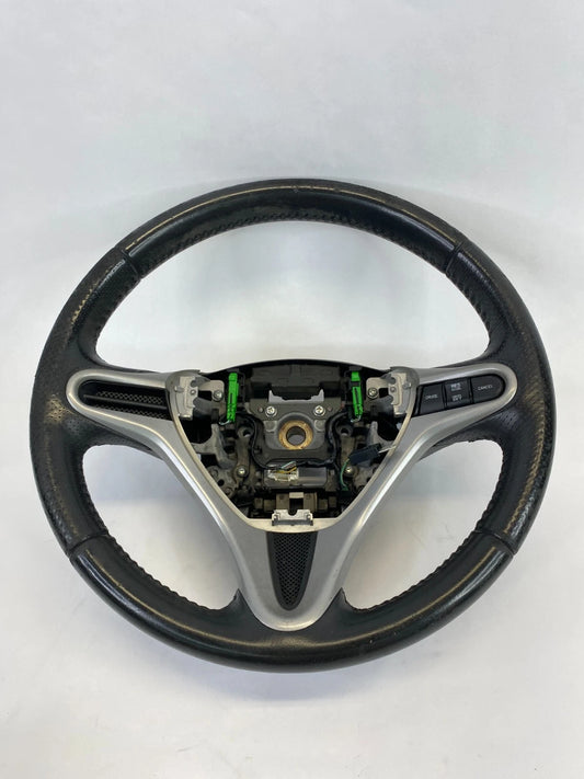 2009-2013 HONDA FIT STEERING WHEEL W/ CRUISE CONTROL SWITCH ASSEMBLY LEATHER OEM