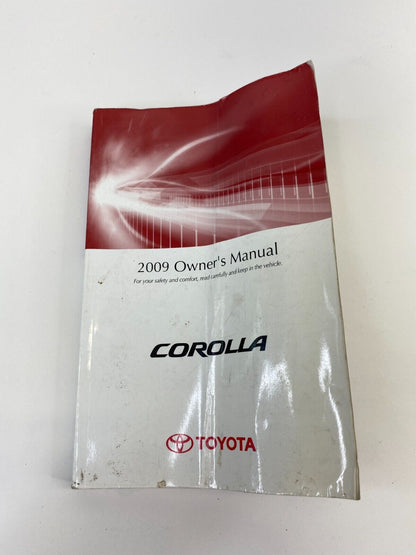 2009 Toyota Corolla Owners Manual Warranty Information Reference Guide Set OEM