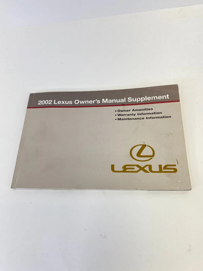 2002 LEXUS ES300 ES 300 OWNERS MANUAL HANDBOOK NAVIGATION SYSTEM SET W/ CASE OEM